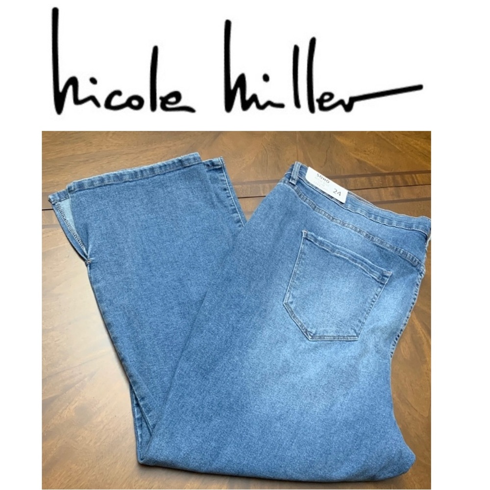 🇺🇸 Nicole Miller Soho High Rise Slim Straight Jeans NWT 24